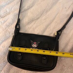 Black Crossbody Bag with Character Design
